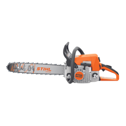 Motosierra STIHL MS 250 vista frontal, ideal para corte de leña y poda. Consulta su precio en Punto Equipos.