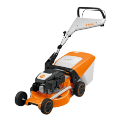 Cortacesped STIHL RM 253.3T a gasolina, vista frontal con ancho de corte de 51 cm