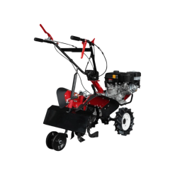 Motocultor FORTE FTGQ-4F de 9HP vista frontal trabajando en campo